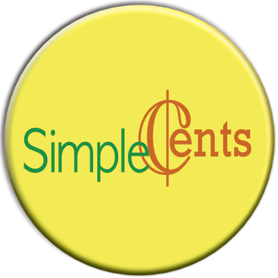 SimpleCents budget app screenshot showing clean balance and categories